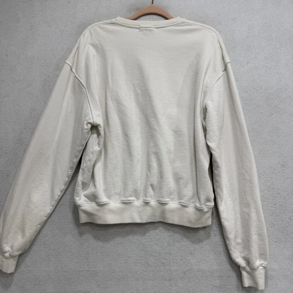 Good American Sweatshirt Womens 2 White Good Mama Graphic Crewneck Pullover - Picture 8 of 12